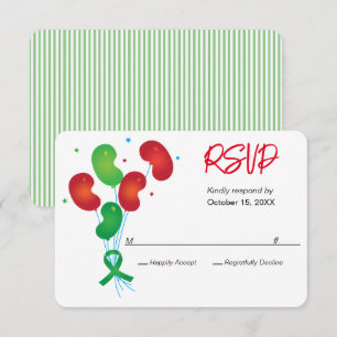 Kidney-versary Balloons Customizable Party RSVP Card