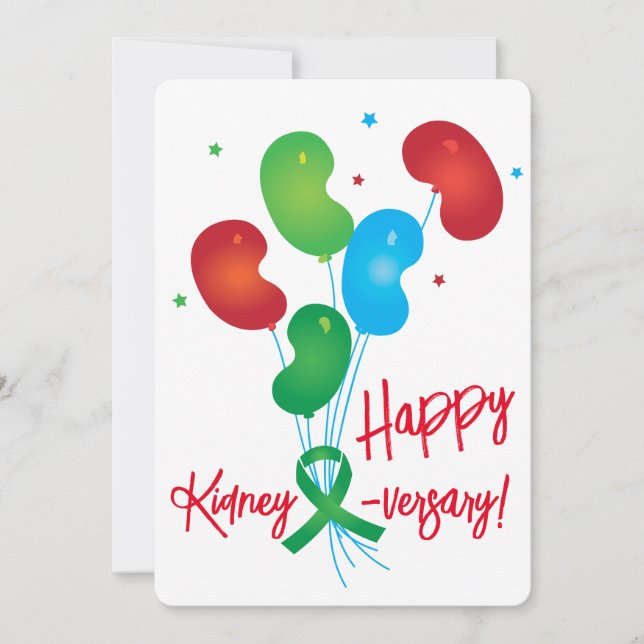 Kidney-versary Customizable Party Invitation  (Front)