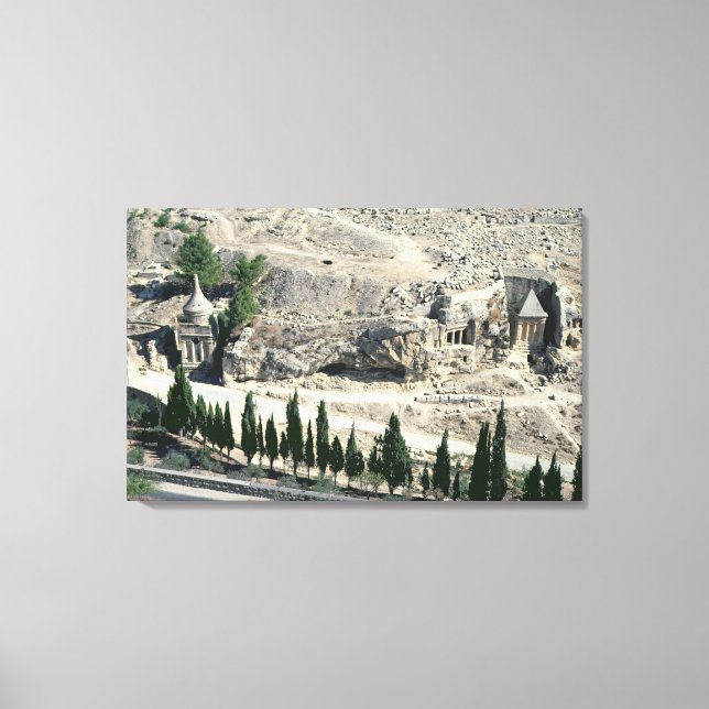 Kidron Valley at the foot of the Mount of Olives Canvas Print (Front)