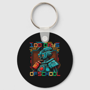 Kids 100 Day of School Gamer Boy Girl Gamer Futuri Keychain