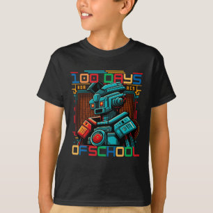 Kids 100 Day of School Gamer Boy Girl Gamer Futuri T-Shirt