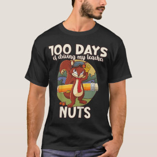 Kids 100 Days Of Annoying My Teacher Naughty Squir T-Shirt