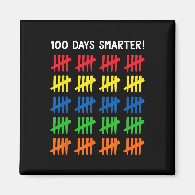 Kids 100 Days of School  100 Tally Marks  Magnet (Front)