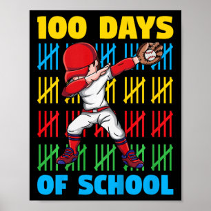 Kids 100 Days Of School Boys 100th Day Of School Poster
