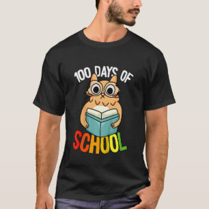 Kids 100 Days Of School Cat 100th Day Pre K Kinder T-Shirt