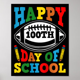 Kids 100 Days Of School Kids Boys Happy 100th Day Poster