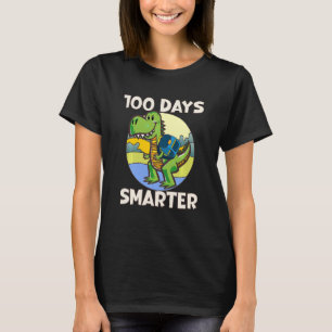 Kids 100 days smarter, Cute dino Happy 100th Day o T-Shirt