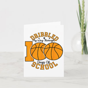 Kids 100th Day Of School Boys Bysketll 100 Days Of Card