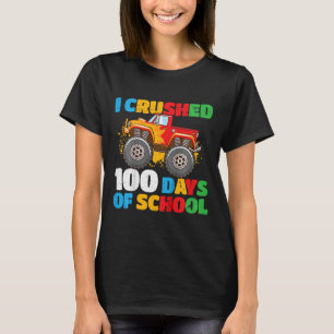Kids 100th Day Of School Boys I Crushed 100 Days O T-Shirt