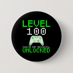 Kids 100th Day Of School Shirt Kids Video Games Bo 2 Inch Round Button