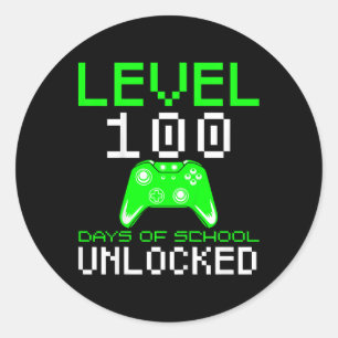 Kids 100th Day Of School Shirt Kids Video Games Bo Classic Round Sticker