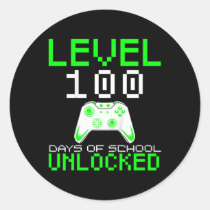 Kids 100th Day Of School Shirt Kids Video Games Bo Classic Round Sticker