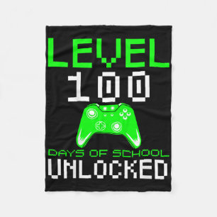 Kids 100th Day Of School Shirt Kids Video Games Bo Fleece Blanket