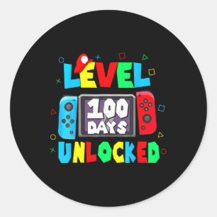 Kids 100th Of School Shirt Level 100 Days Of Schoo Classic Round Sticker