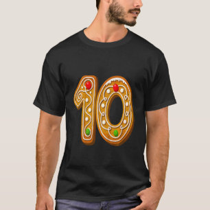 Kids 10 Cutest Capital Christmas Cookie Alphabet T-Shirt