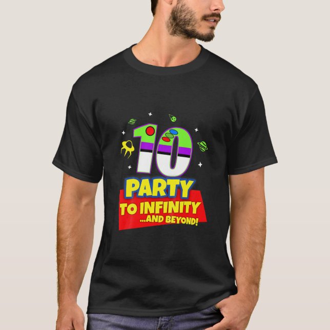 Kids 10 Year Old 10Th Toy Buzz Party To Birthday I T-Shirt (Front)
