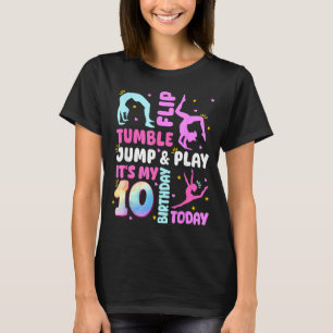 Kids 10 Year Old Bday Gymnast 10th Gymnastics Birt T-Shirt
