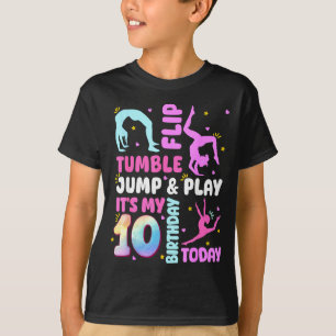 Kids 10 Year Old Bday Gymnast 10th Gymnastics Birt T-Shirt