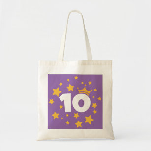 Kids 10th Birthday 10 year Girl Boy Gift Idea Tote Bag