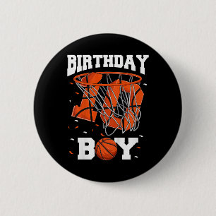 Kids 10th Birthday Basketball  Kids 2 Inch Round Button