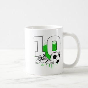 Kids 10th Birthday Boys 10 Years Soccer Football T Coffee Mug