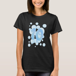 Kids 10th Birthday Bubble Themed Birthday Party T-Shirt