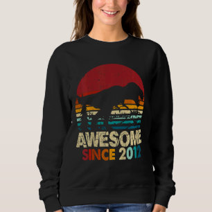 Kids 10th Birthday Dinosaur Rex 10 Year Old Boy Aw Sweatshirt