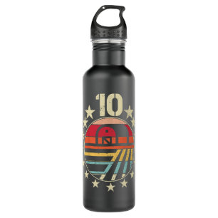 Kids 10th Birthday Farm Animal 10 Year Old Birthda 710 Ml Water Bottle