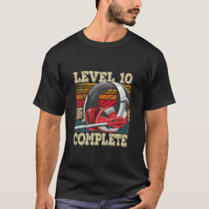 Kids 10Th Birthday Gift - Level 10 Unlocked Gamer T-Shirt