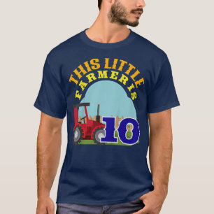Kids 10th Birthday This Little Farmer Is 10 Farm T T-Shirt