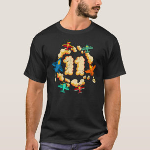 Kids 11th Birthday Airplanes Boys Girls 11 Years O T-Shirt