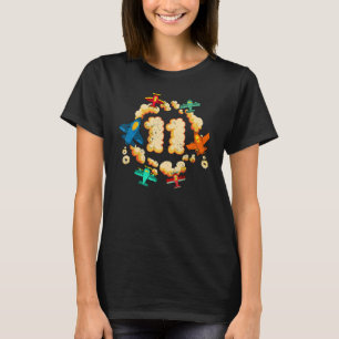 Kids 11th Birthday Airplanes Boys Girls 11 Years O T-Shirt