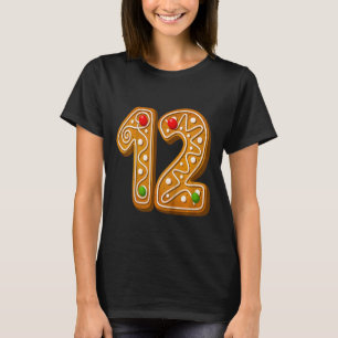 Kids 12 Cutest Capital Christmas Cookie Alphabet T-Shirt