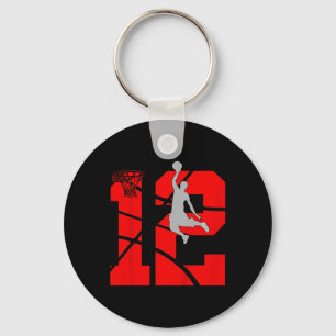 Kids 12 Year Old 12th Basketball Birthday PartyThe Keychain
