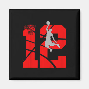 Kids 12 Year Old 12th Basketball Birthday PartyThe Magnet