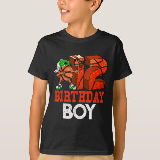 Kids 12 Year Old Basketball Dabbing 12th Birthday T-Shirt