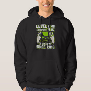 Kids 12 Yrs Old Gift Boy Level 12 Unlocked Hoodie