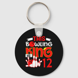 Kids 12th Birthday Graphic - This Bowling King Is Keychain