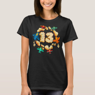 Kids 13th Birthday Airplanes Boys Girls 13 Years O T-Shirt