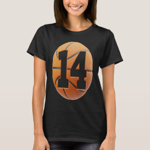 kids 14year Old Birthday  Boys basketball 14th bir T-Shirt