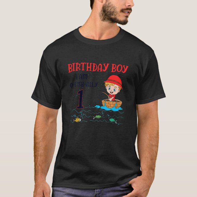 Kids 1 Year Old Little Fisherboy Fishing Children  T-Shirt (Front)