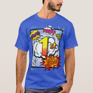 Kids 1st Birthday 1 Year Old Comic books Fans Cart T-Shirt