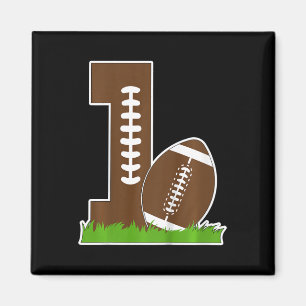 Kids 1st Birthday Party Football Boy One Year Old Magnet
