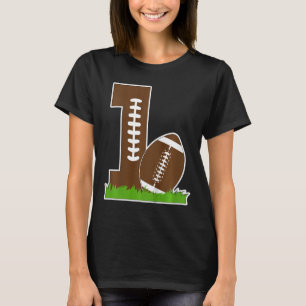 Kids 1st Birthday Party Football Boy One Year Old T-Shirt