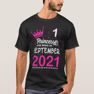 Kids 1st Birthday Pink Princesses Are Born In Sept T-Shirt
