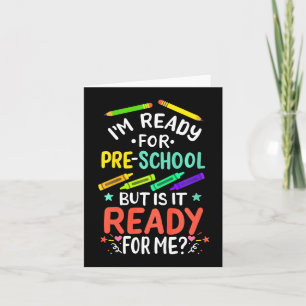 Kids 1st Day of Preschool Pre-K First Day of Schoo Card