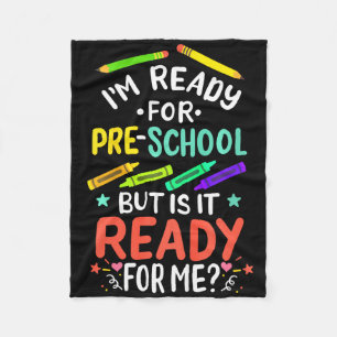 Kids 1st Day Of Preschool Pre-k First Day Of Schoo Fleece Blanket