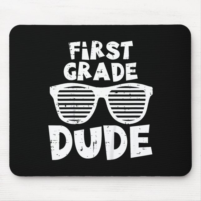 Kids 1st Grade Dude Back To School First Day Of Sc Mouse Pad (Front)
