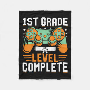Kids 1st Grade Level Complete Graduation Video Gam Fleece Blanket