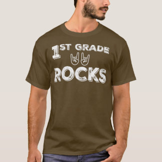 Kids 1st Grade Rocks  Back to School Graphic Tee 